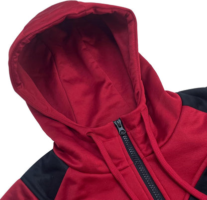 Herren-Hoodie, schweres Fleece-Futter, verdickt, warm, mit Kängurutasche für Outdoor und Freizeit