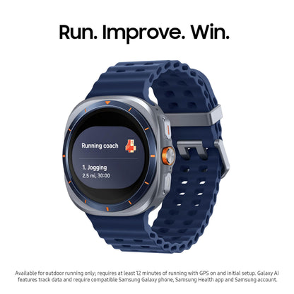 Samsung Galaxy Watch Ultra (2025) 47mm LTE Smartwatch, Titanium Casing, Advanced Sleep Coaching, Running Coach, Energy Score, Heart Rate Tracking, GPS, Titanium Silver [US Version, 2 Yr Warranty]