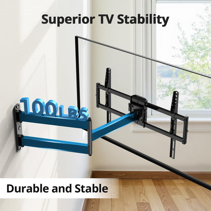USX STAR Corner TV Wall Mount Long Arm TV Mount Bracket for 37-84 Inch TVs, Full Motion TVs Wall Mounts with 32” Articulating Arms Extension & Tilt & Swivel, Max VESA 600x400mm, Holds up to 100 lbs