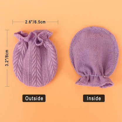 BQUBO Baby Fäustlinge Kratzschutz Handschuhe aus Baumwolle mit elastischem Bündchen Hypoallergen für Neugeborene und Babys von 0-6 Monaten Jungen und Mädchen