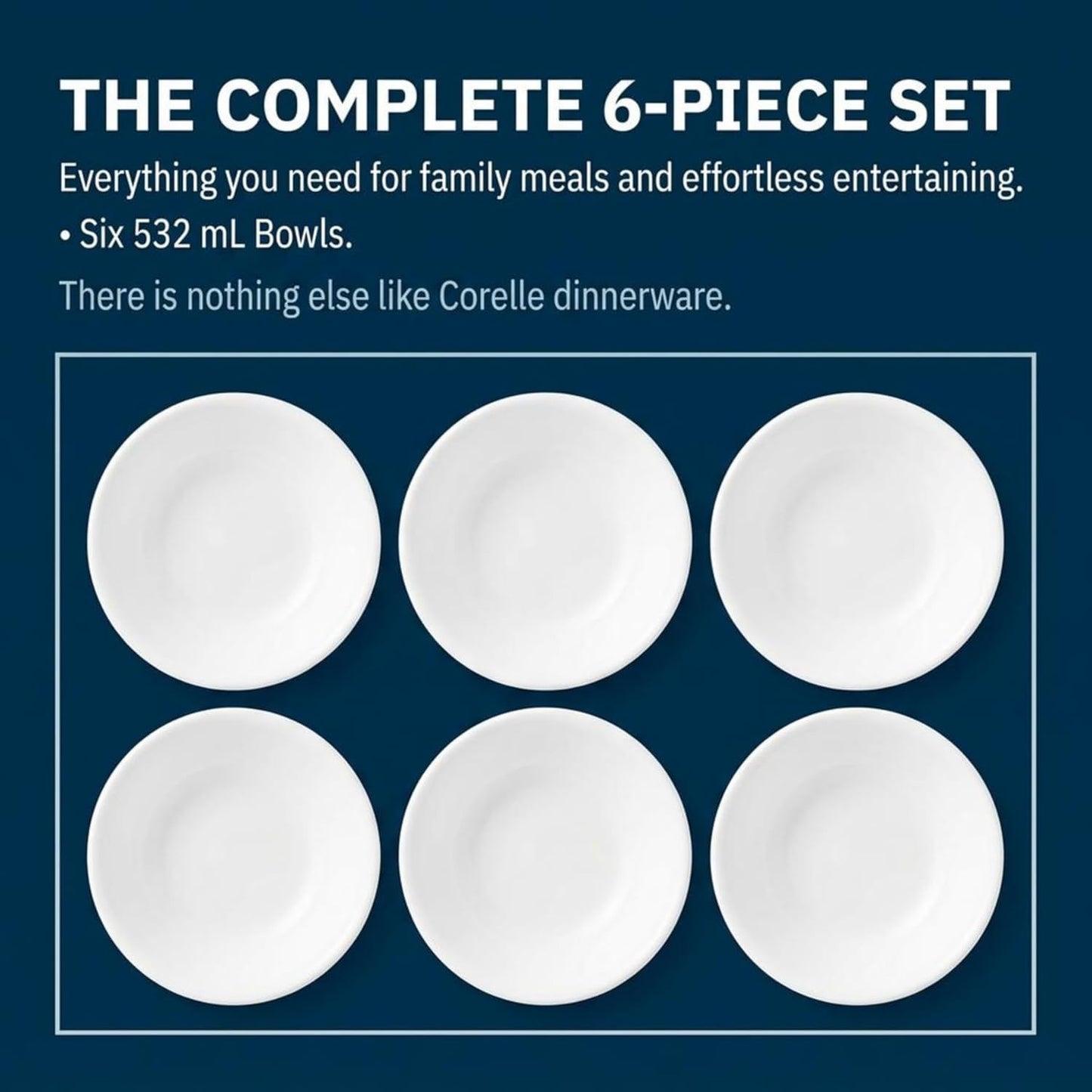 Elevate Your Mealtime with Corelle Vitrelle 6-Piece Soup/Cereal Bowl Set