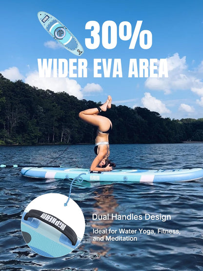 Niphean（Ultra-Light） Inflatable Paddle Board with StabilTrac Fin and Durable SUP Accessories, 10' Stand Up Paddle Boards for Adults & Youth, Versatile Yoga Paddle Board, Gift Ideas