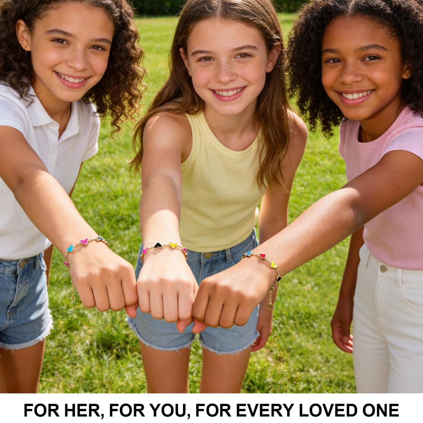 AICase 18K Gold Plated Clover Bracelet Dupes Gold/White/Black Bracelet Set for Women Flower Leaf Lucky Clover Bracelets Trendy Jewelry Birthday Gifts for Women/MoM/Friends