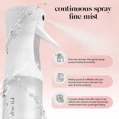 Kitsch Sprühflasche für Haare – Kontinuierlicher Wasserzerstäuber mit ultrafeinem Sprühnebel für Hairstyling, Barbiere, Salons, Reinigung, Pflanzen, vielseitige Sprühflaschen – Aus recyceltem Kunststoff – Terrakotta, 150 ml