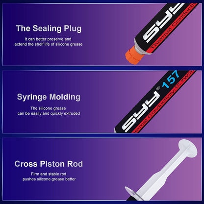 SYY Wärmeleitpaste mit Werkzeug-Set, 4 Gramm CPU Paste Wärmeleitpaste Kühlkörper für IC/Prozessor/CPU/GPU/alle Kühler