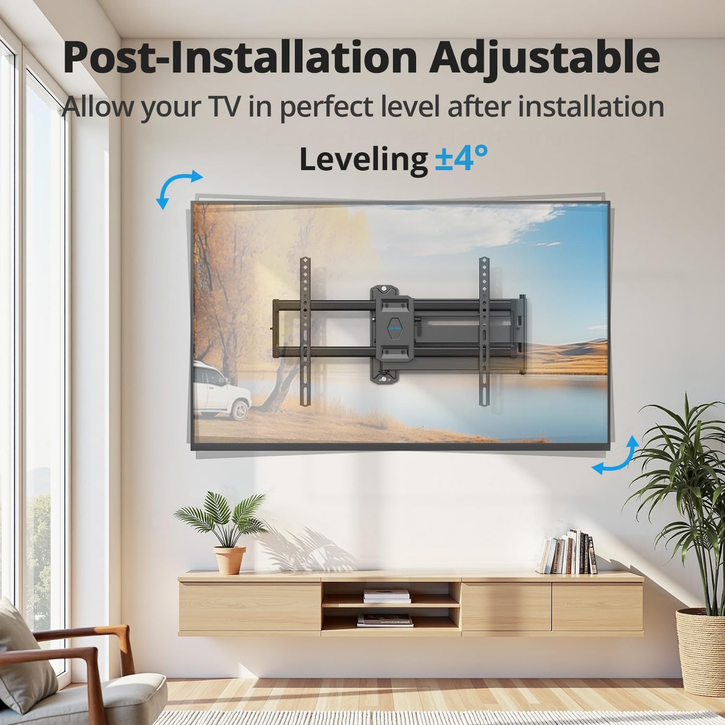 USX STAR Corner TV Wall Mount Long Arm TV Mount Bracket for 37-84 Inch TVs, Full Motion TVs Wall Mounts with 32” Articulating Arms Extension & Tilt & Swivel, Max VESA 600x400mm, Holds up to 100 lbs