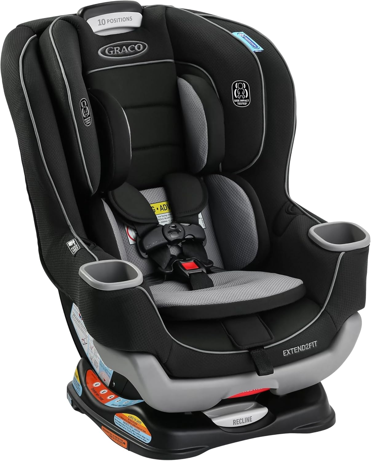 Graco Extend2Fit Kindersitz, 2-in-1 vorwärts- und rückwärtsgerichteter Babysitz, 1,8-30 kg (4-65 lb), Carter