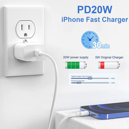 [Apple MFi Certified]10FT Fast iPhone Charger,Extra Long Apple Charger Fast Charging 2Pack USB C Charger Block Plug + 10Foot Lightning Cable Cord for iPhone 14/Pro/Pro Max/Plus/13/12/11/XS/XR/X/SE2022