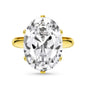 Linawe Cubic Zirconia Imitation Diamond Moissanite Rings for Women, 14K Gold/Rose Gold/Silver Adjustable Chunky Ring, Costume Rhinestone Jewelry for Wedding Engagement