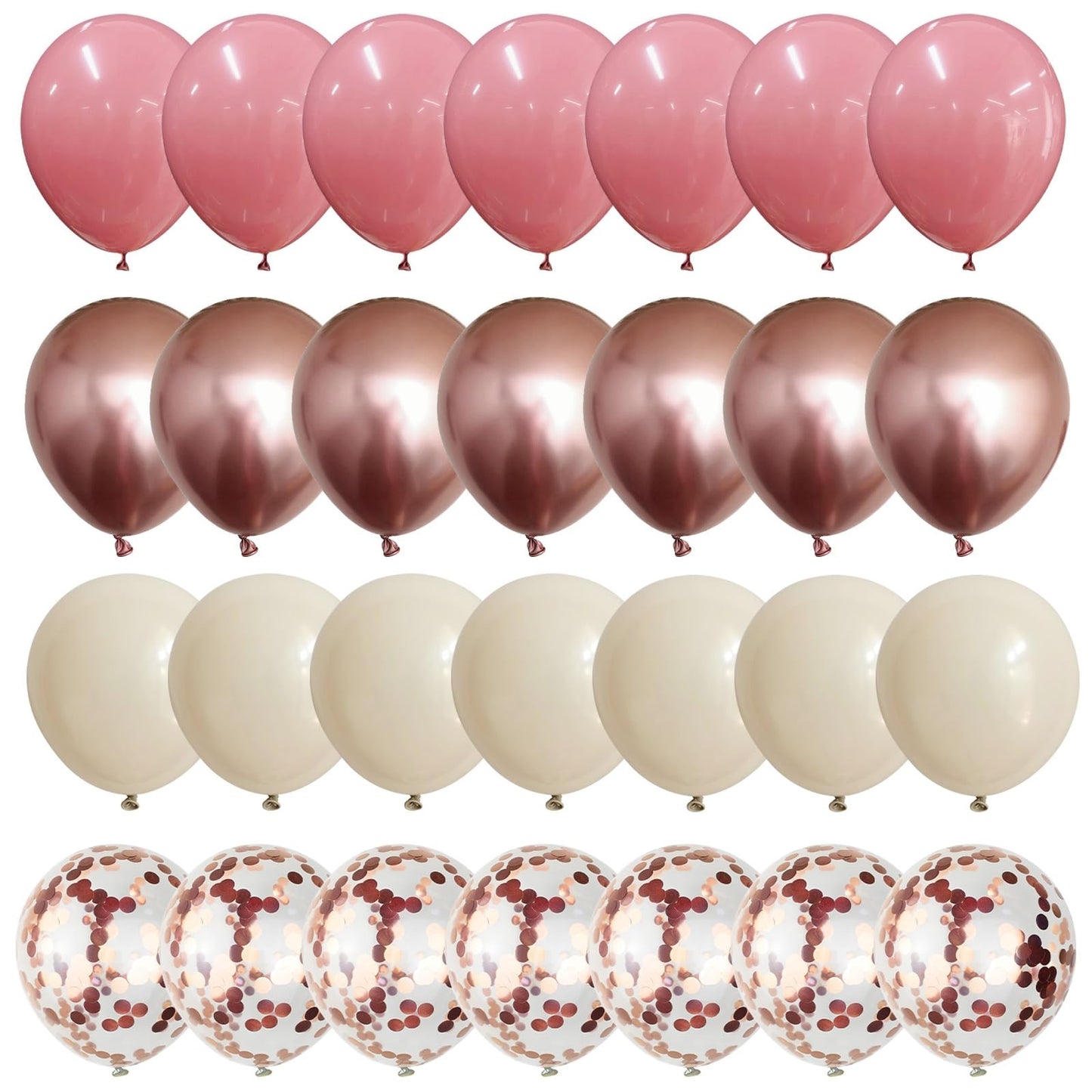 Pastellrosa und lilafarbene Ballons, 12-Zoll-Metallic-Lila-Flieder-Pink-Konfetti-Ballon-Set für Mädchen, Frauen, Kpop, Schmetterling-Geburtstag, Babyparty, Brautparty, Hochzeit, Prinzessin, Disco, Musikparty-Dekorationen