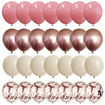 Pastellrosa und lilafarbene Ballons, 12-Zoll-Metallic-Lila-Flieder-Pink-Konfetti-Ballon-Set für Mädchen, Frauen, Kpop, Schmetterling-Geburtstag, Babyparty, Brautparty, Hochzeit, Prinzessin, Disco, Musikparty-Dekorationen