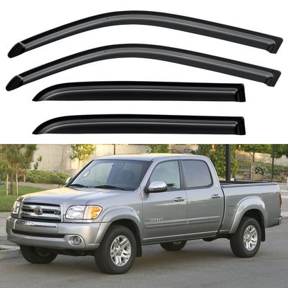 Window Visors Rain Guards for 2015-2026 Ford F150 SuperCrew & 2017-2026 F-150 Raptor F250 F350 F450 F550 Super Duty Crew Cab, Out-Channel Window Vent Deflectors Visors Shades Protectors