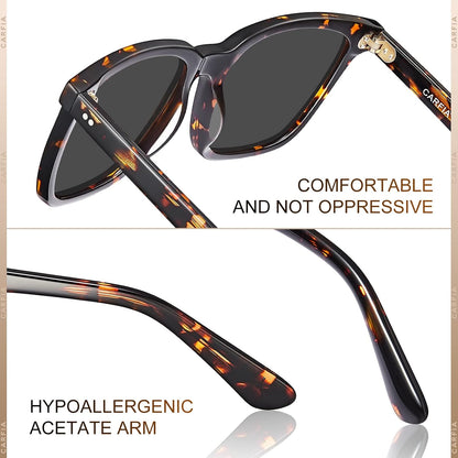 CARFIA Square Polarized Sunglasses for Men