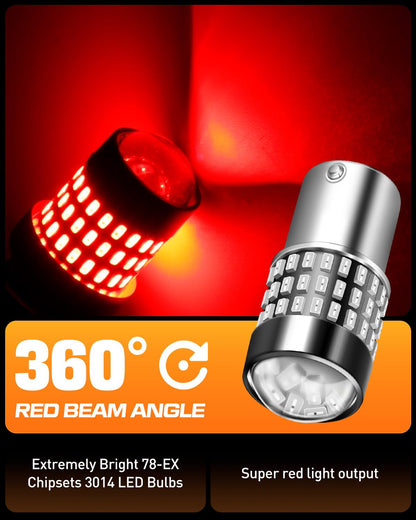 LUYED 3157 LED Bulbs Reverse Light Xenon White 1800 Lumens Super Bright 78 SMD 3056 3156 3057 4157 LED Bulbs,Used for Back Up Reverse Lights,Brake Lights,Tail Lights,Turn Signal Lights,Pack of 2