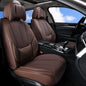 Coverado Car Seat Covers 5 Pieces, Full Set Universal Seat Covers for Cars, Waterproof Nappa Leather Auto Seat Protectors with Head Pillow, Car Interiors Fit for Most Sedans SUV Pick-up Truck, Black