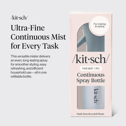 Kitsch Sprühflasche für Haare – Kontinuierlicher Wasserzerstäuber mit ultrafeinem Sprühnebel für Hairstyling, Barbiere, Salons, Reinigung, Pflanzen, vielseitige Sprühflaschen – Aus recyceltem Kunststoff – Terrakotta, 150 ml