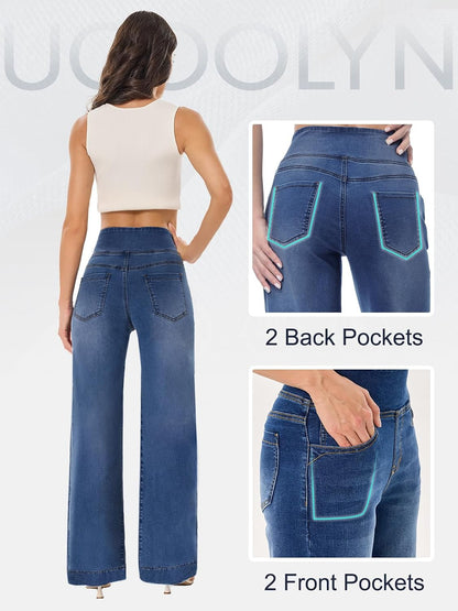 Pull On Wide Leg Jeans for Women
