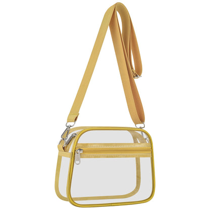 Clear Bag for Stadium Events Clear Sports Fan Handbags Purses with Adjustbale Strap for Concerts Festivals Game Day