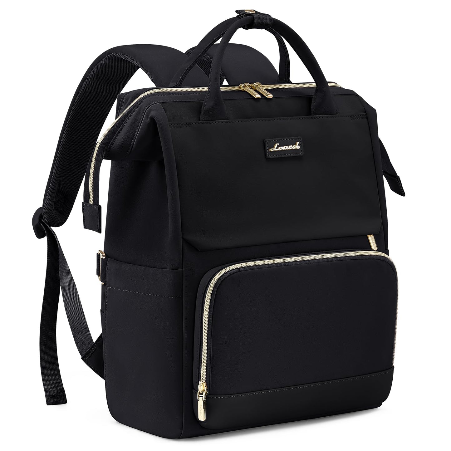 LOVEVOOK Laptop Backpack for Women with Giant Tumbler Holder Pocket, 15.6 inch Travel Work Bag Purse for Nurse Teacher, Waterproof Casual Daypack Bookbag for College Business