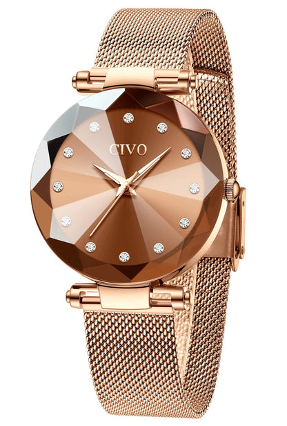 2 rose gold brown