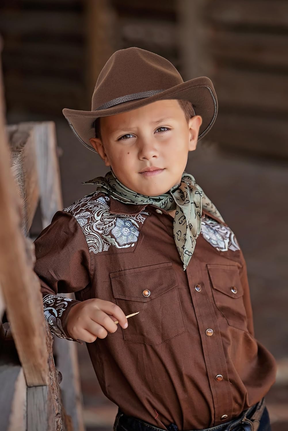 Cowboyhut für Jungen Mädchen Western Filzhut Fedora für Kinder 3-6 Jahre