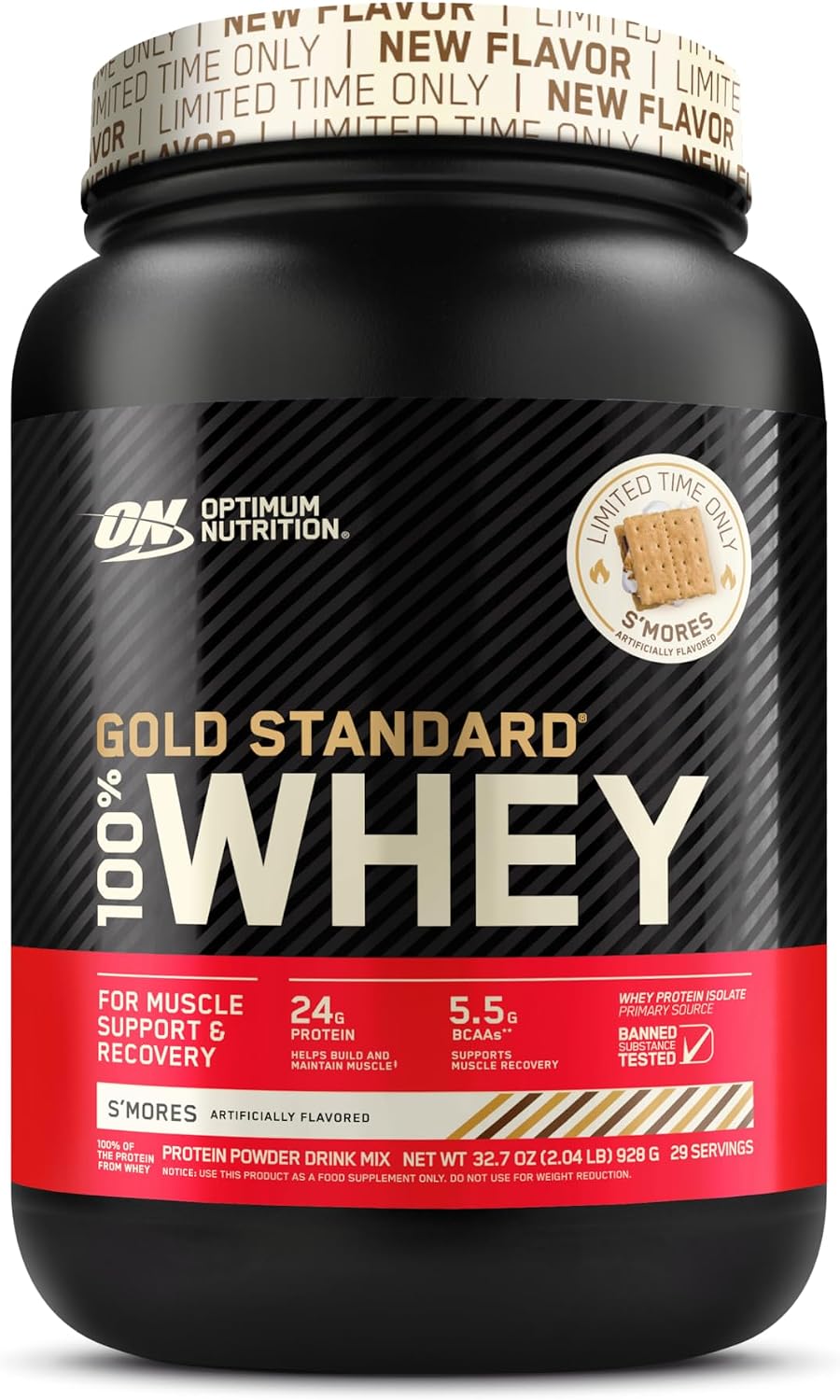 OPTIMUM NUTRITION Gold Standard 100% Whey Protein Powder, Banana Cream, 907g - [packaging may vary]