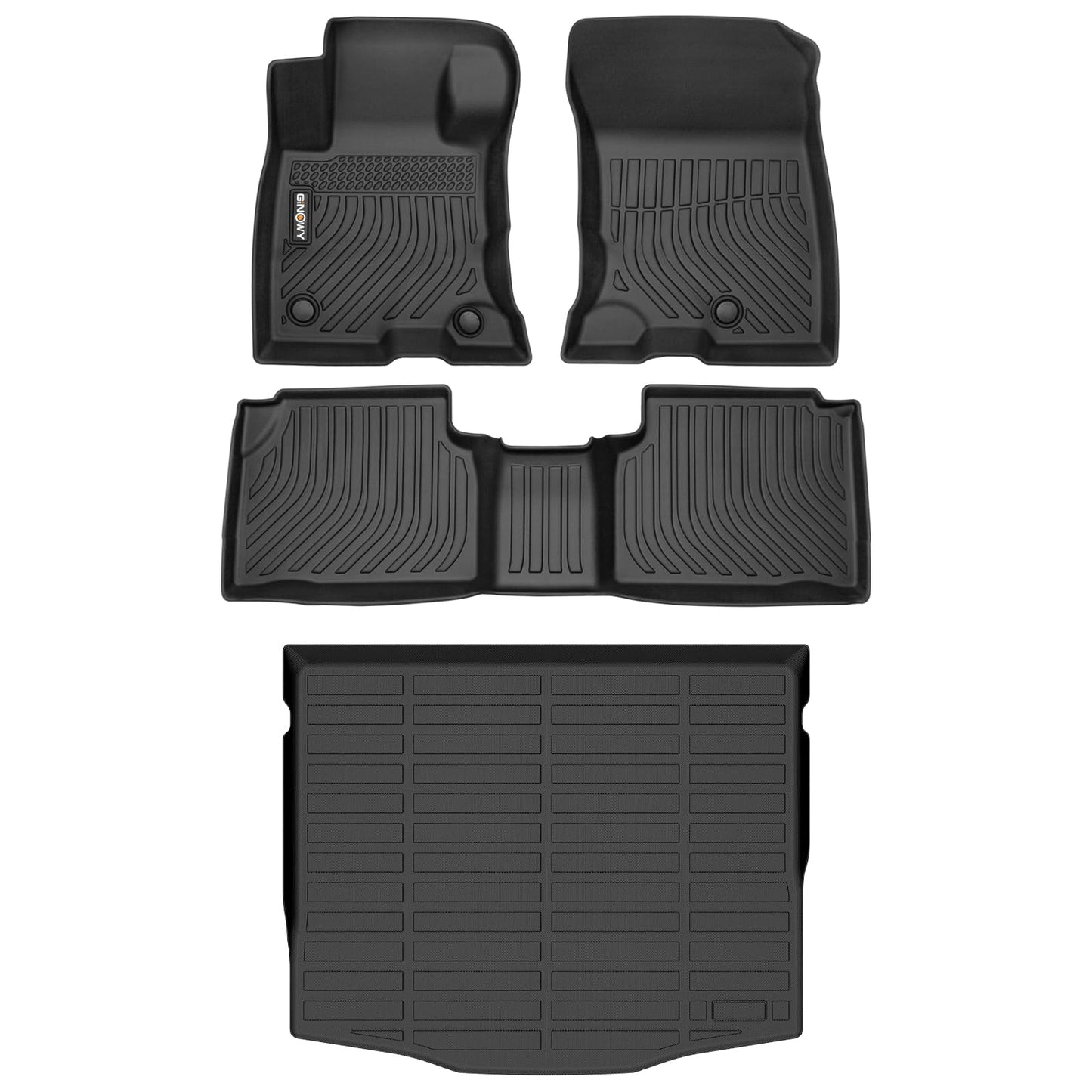 GINOWY-Floor Mats for Toyota 4Runner 1996-2002,1st+2nd Row,TPE All Weather Car Mats Custom Fit Rubber Floor Liners Car Accessories for Toyota 4Runner