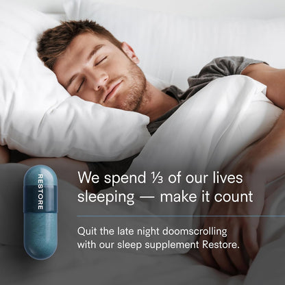 Tally Health Super NAD+ Bundle - Restorative Sleep + Cellular Energy & DNA Repair with Restore (30-Day Supply, 90 Caps) + NAD+ (30-Day Supply, 60 Caps)