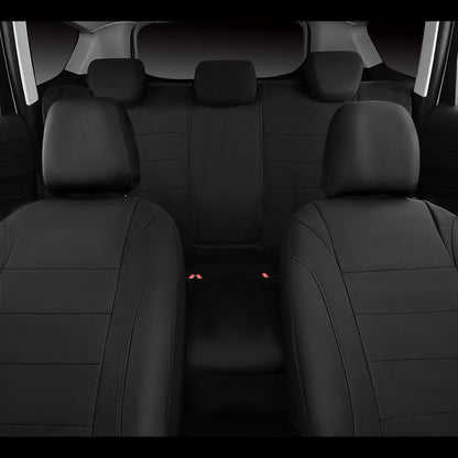 CAR Pass Neoprene Waterproof Two Front Car Seat Covers Set- Universal Fit for Vehicles, Airbag Compatiable(Black)