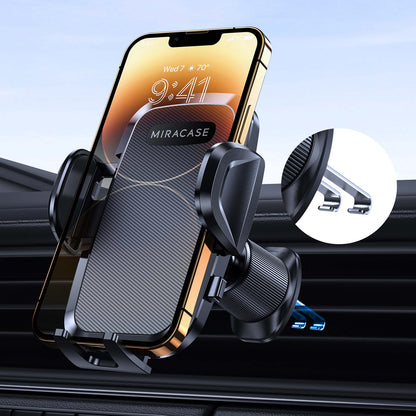 Miracase Car Phone Mount, [Upgraded Strong Military Grade Suction Cup] Long Arm Phone Holder for Car Dashboard Windshield Vent, Hands Free Cell Phone Holder Compatible with All Mobile Phones