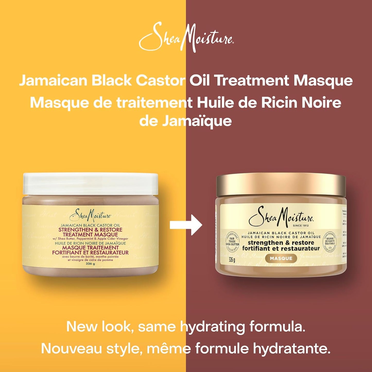 SheaMoisture Jamaican Black Castor Oil Stärke & Aufbau für strapaziertes oder chemisch behandeltes Haar Leave-In Conditioner tierversuchsfreie Haarpflege 340ml