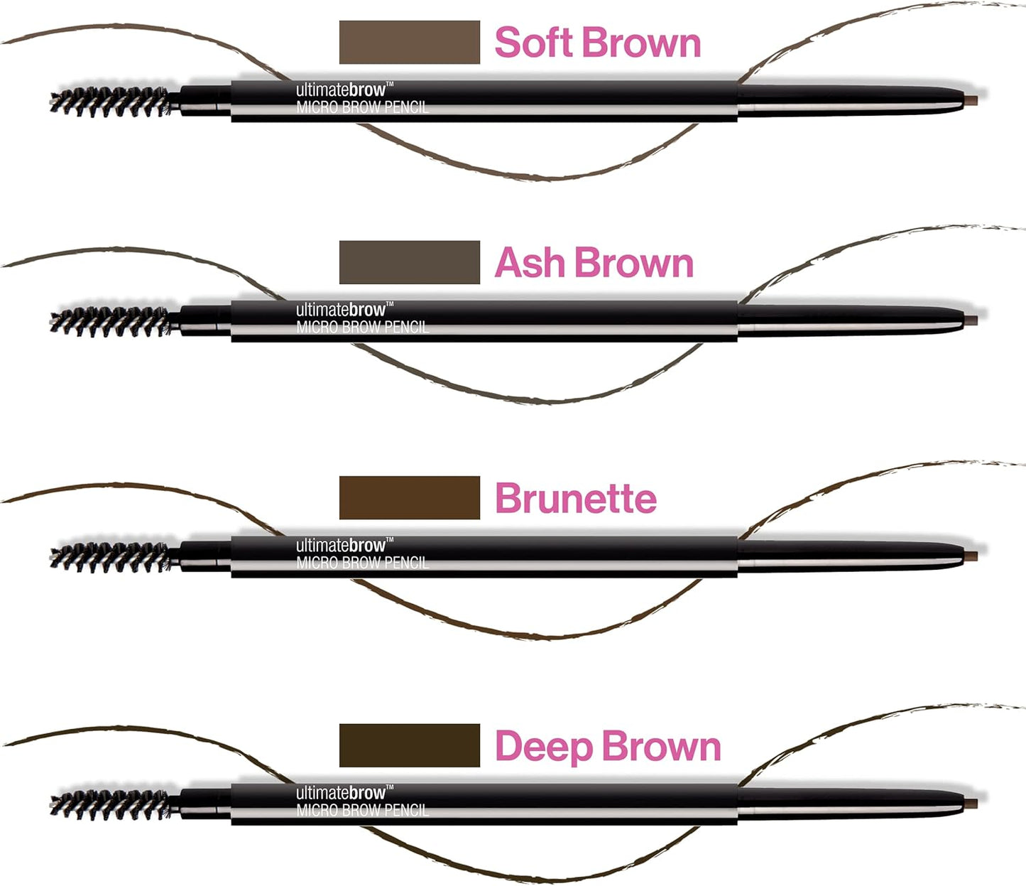 wet n wild Ultimate Eyebrow Retractable Definer Pencil, doppelseitig, feine Spitze, formt, definiert, füllt Augenbrauen aus - Dark Brown