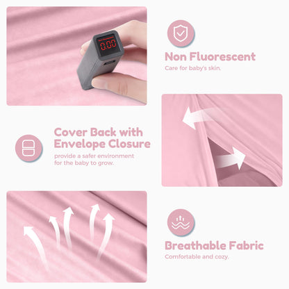 Baby Lounger & Snuggle Nest for Newborn 0-24 Months, Baby Nest Supervised Breathable Cotton for Newborn, Breathable Portable Infant Lounnger for Travel and Home, Pink (Lounger Cover Included)