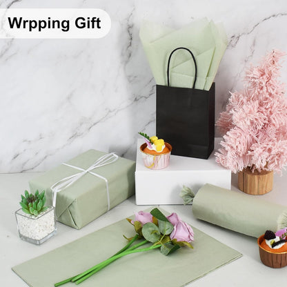 100 Blatt Seidenpapier Salbeigrün 35x50cm Geschenkpapier Seidenpapier Großpackung für DIY-Projekte Geschenktüten Geschenkverpackungen Hochzeiten Valentinstag Ostern Weihnachten und Geburtstagsfeiern Basteln