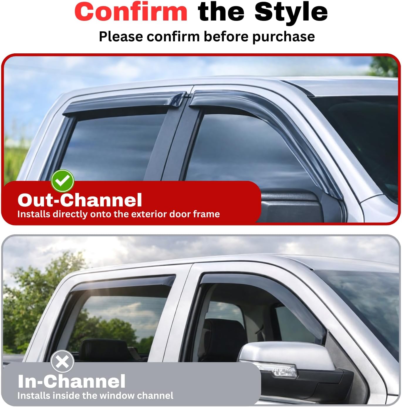 KPY Regenabweiser kompatibel mit 2009-2018 Ram 1500 Crew/Mega Cab, Fensterblende für 2010-2024 Ram 2500 & 3500, 2019-2023 Ram 1500 Classic Body, 2011 2012 2013 2014 2015 2016 2017 2021 2022 2023