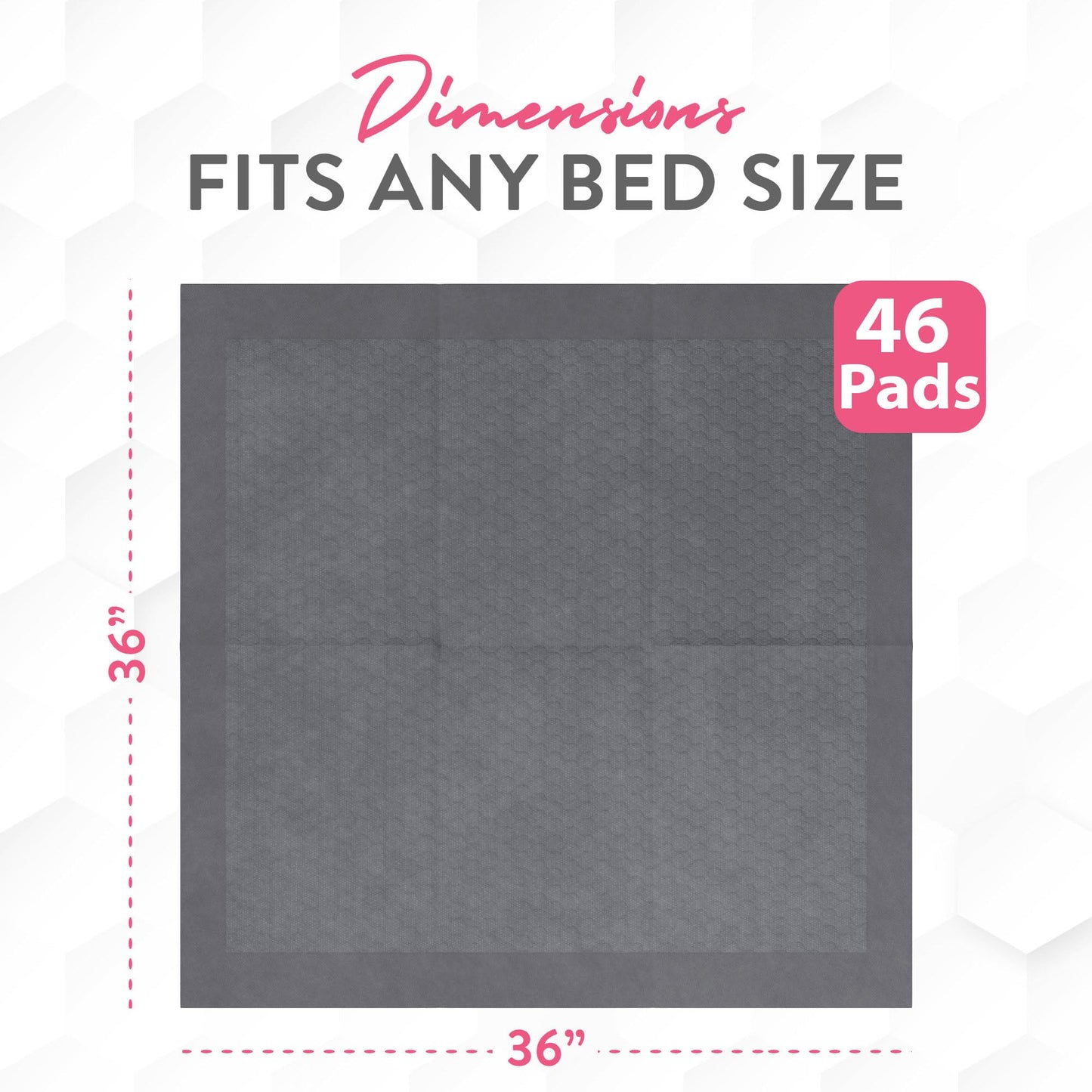 Inspire Super Absorbent Disposable Bed Pads for Chronic Incontinence Ultra Thick and Absorbent Bed Pads Disposable Adult | Pee Pads for Adults (36" X 36" Pack of 50) XX Large