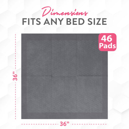 Inspire Super Absorbent Disposable Bed Pads for Chronic Incontinence Ultra Thick and Absorbent Bed Pads Disposable Adult | Pee Pads for Adults (36" X 36" Pack of 50) XX Large