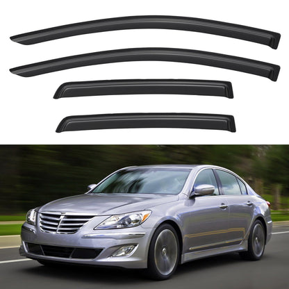 Window Visors Rain Guards for 2015-2026 Ford F150 SuperCrew & 2017-2026 F-150 Raptor F250 F350 F450 F550 Super Duty Crew Cab, Out-Channel Window Vent Deflectors Visors Shades Protectors