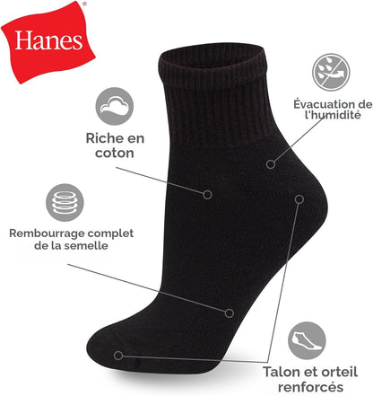 Hanes Red Label Herren 6er Pack gepolsterte Knöchelsocken