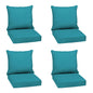 Arden Outdoor Foam Deep Seat Cushions Set, 24x24, Premium High-Density Foam, Never Flattens, Weather-Proof for Patio Chair Sofa Couch, Blue Shibori Stripe