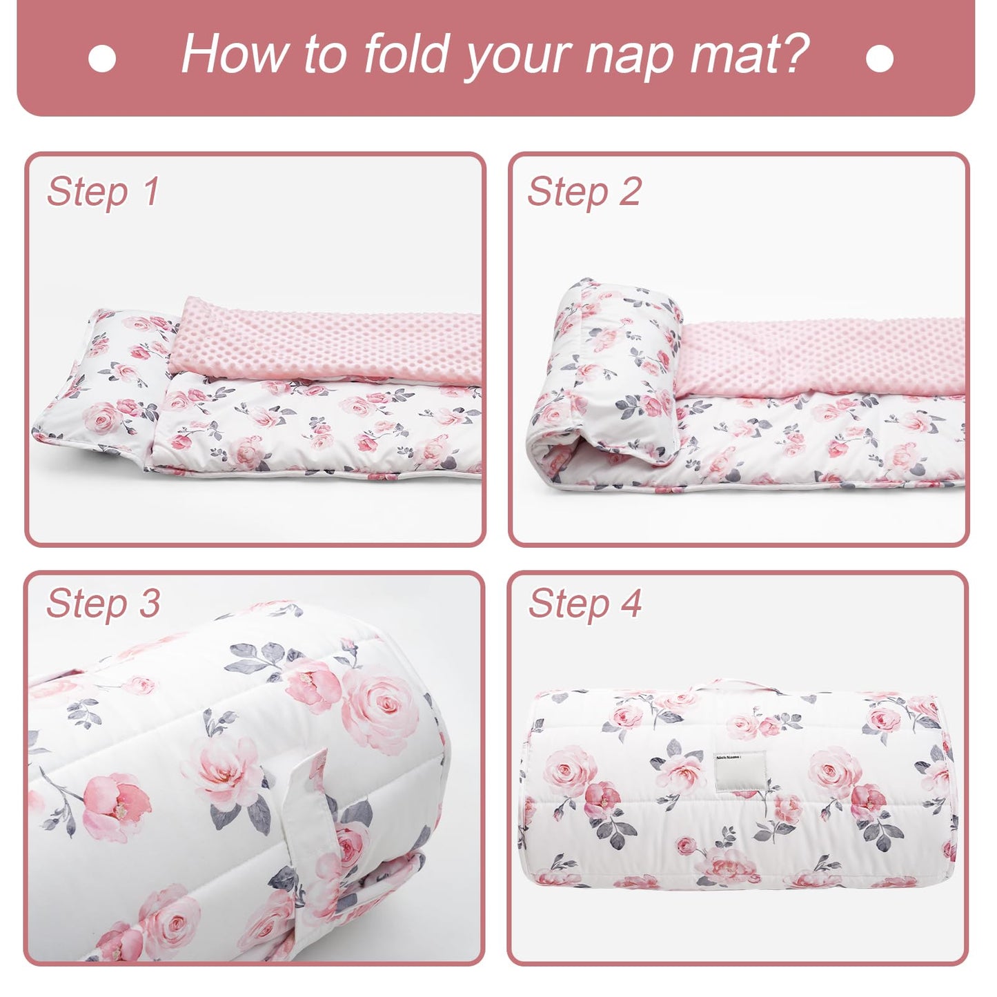 PHF Toddler Nap Mat with Removable Pillow and Minky Blanket, Rollup Design Kids Sleeping Mat, Slumber Bags for Boys, 55"x23" Toddler Sleeping Bag for Daycare Preschool Travel Camping, Space