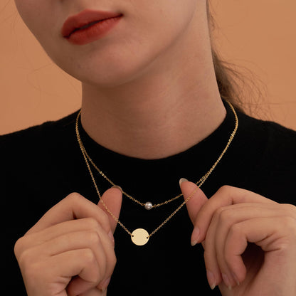 Tewiky Dainty 14k Gold Plated/Silver Cubic Zirconia Necklaces for Women, Simple CZ Jewelry Necklaces Trendy Gifts