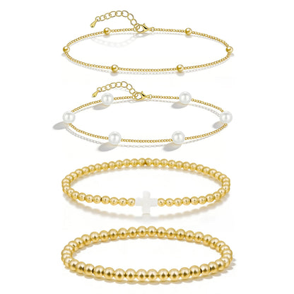 gold bead bracelets
