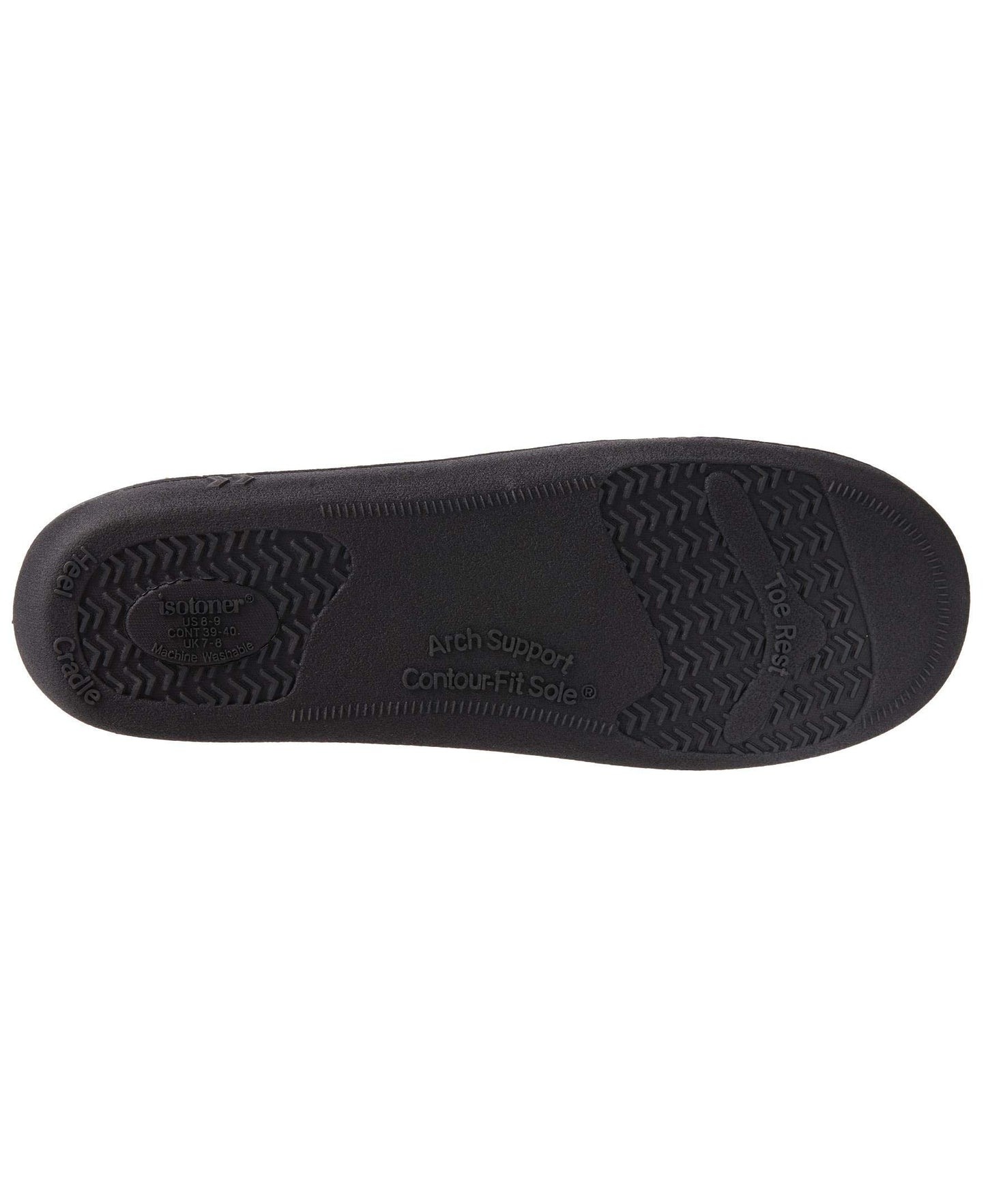 isotoner Men's Slip-on Indoor/Outdoor Microsuede Memory Foam Comfort Moccasin Slippers