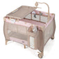 Costzon 3 in 1 Pack and Play with Bassinet, Portable Baby Playard with Changing Table, Music Box, Hangings, Wheels/Brake, Basket, Foldable Infant Bassinet Crib for Baby Toddlers Indoor Outdoor