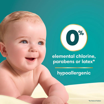 Pampers Swaddlers Windeln, Größe 0 (bis 4,5 kg), 84 Stück, Saugfähig, Hält Babys trocken und bequem, Hautverträgliche Einwegwindel