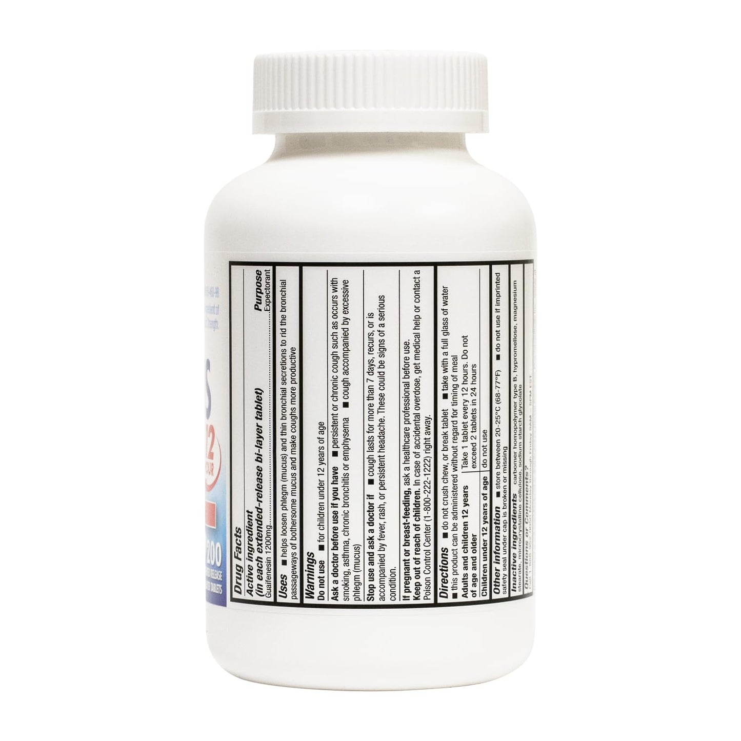 HealthA2Z® Mucus Relief | Guaifenesin 1200 mg | 100 Tablets | 12 Hour | Expectorant | Relieves Chest Congestion | Thins and Loosens Mucus (100 Tablets) (Pack of 2)