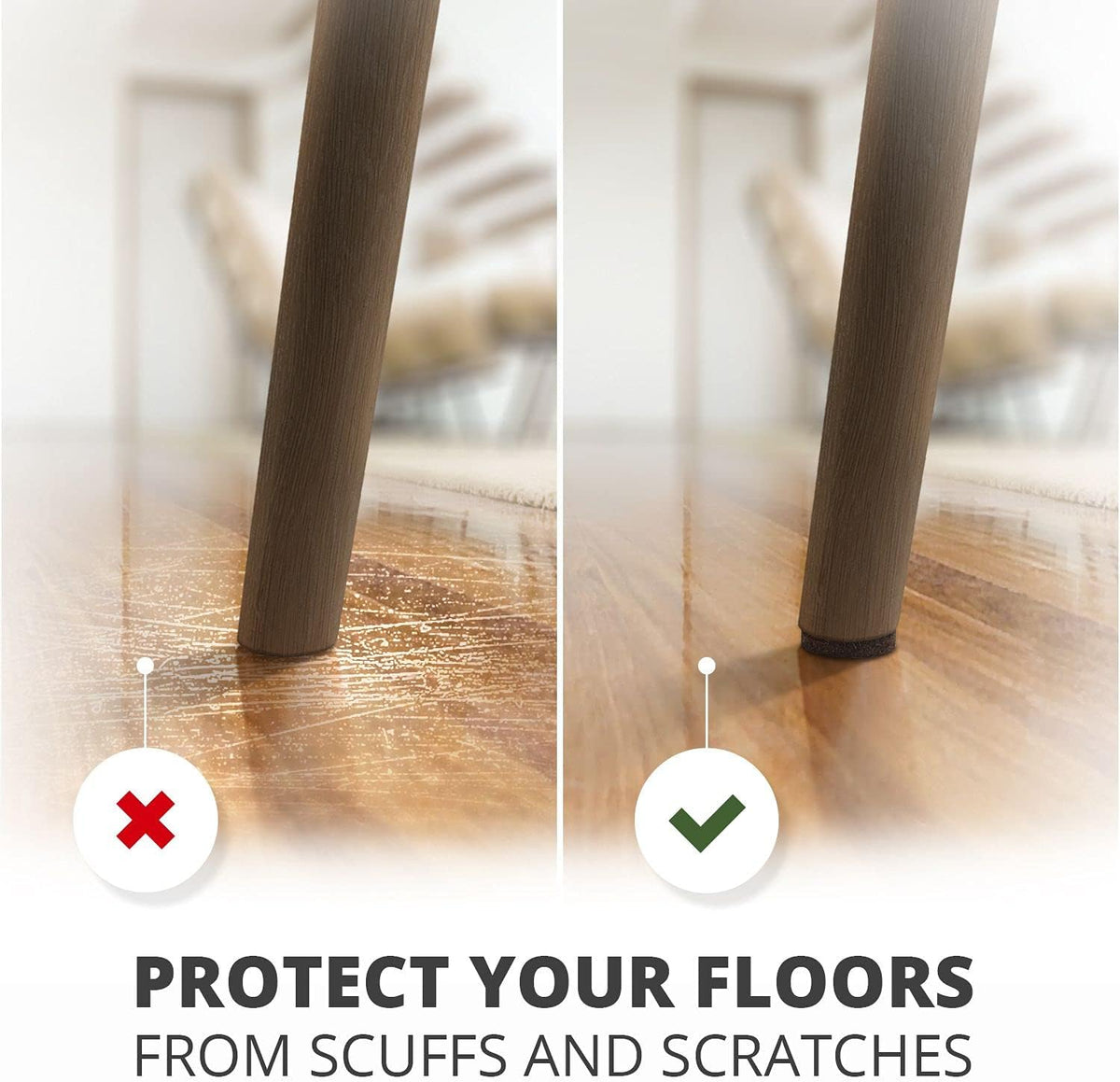 Felt Pads X-PROTECTOR - Giant 235 Pack Premium Furniture Pads. Huge Quantity Felt Furniture Pads Wood Floor Protectors for Furniture Feet – Best Hardwood Floor Protectors. Protect Your Wood Floors!