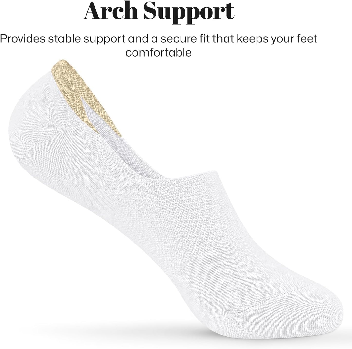 wernies No Show Socks Women Low Socks Non Slip Flat Boat Line 4 Pairs