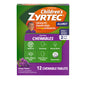 Zyrtec Children's Dye-Free Chewables for 24 Hour Allergy Relief, 10 mg Cetirizine Hydrochloride Antihistamine Tablets, Kids Allergy Medicine Relieves Sneezing & Itchy Throat, Grape, 48 ct(Pack of 2)